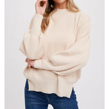 Load image into Gallery viewer, Anna Ribbed Mock Neck Pullover
