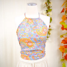 Load image into Gallery viewer, Silk Paisley Color Burst Wrap Top
