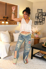 Load image into Gallery viewer, O&amp;H Touch of Pink Denim Pants
