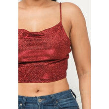 Load image into Gallery viewer, Valerie Glitter Metallic Crop Top
