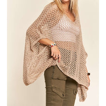 Load image into Gallery viewer, Golden Sands Fishnet Poncho
