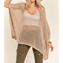 Load image into Gallery viewer, Golden Sands Fishnet Poncho
