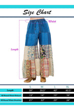 Load image into Gallery viewer, Bohemian Charm Tiered Patchwork Denim Pants
