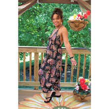 Load image into Gallery viewer, Midnight Silk Meadows Harem Jumpsuit
