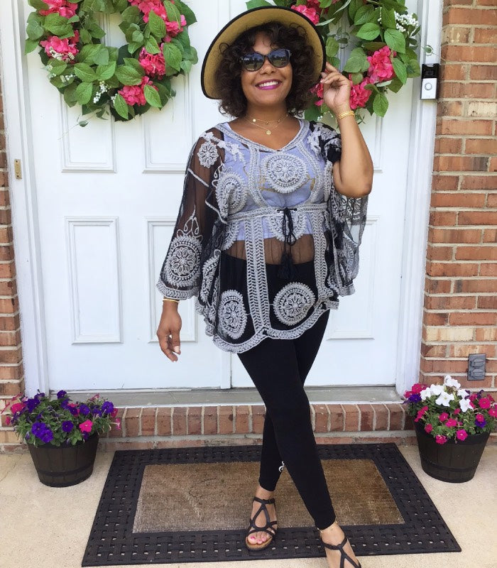 Boho Butterfly Floral Top