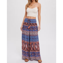 Load image into Gallery viewer, Boho Smocked Wide Leg Pants
