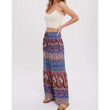 Load image into Gallery viewer, Boho Smocked Wide Leg Pants
