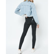 Load image into Gallery viewer, Beginners Luck Cropped Denim Jacket
