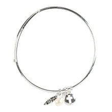 Load image into Gallery viewer, Faith, Hope, &amp; Cross Bangle  Bracelet
