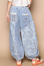 Load image into Gallery viewer, POL Floral Ocean Patchwork Twill Pants
