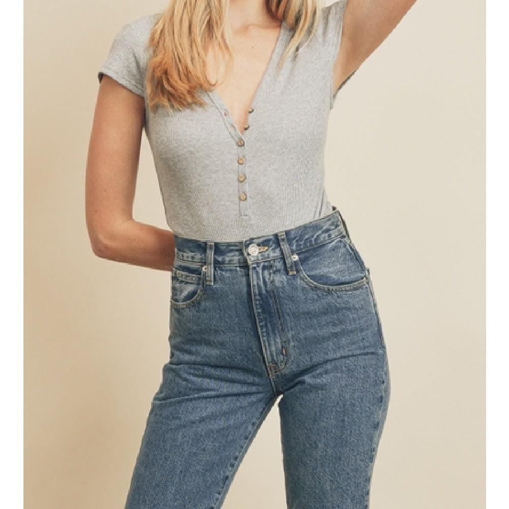 Half Button Bodysuit