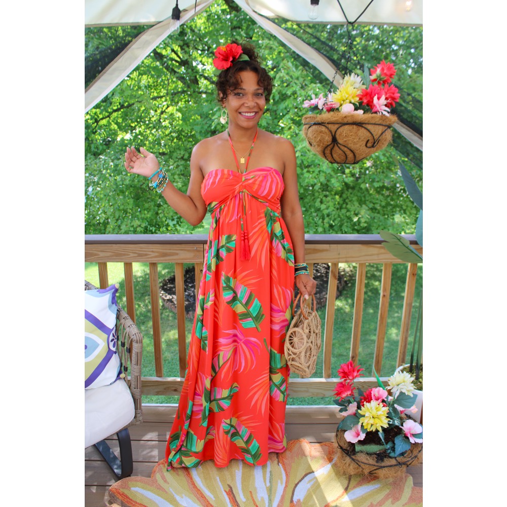 Tropical newest Queen-MAXI DRESS