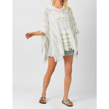 Load image into Gallery viewer, Lace Up Neck Hoodie Poncho
