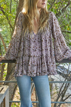 Load image into Gallery viewer, Lavender Haze Cami Lined Peasant Top
