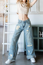 Load image into Gallery viewer, O&amp;H Love Letter Patched Denim Jeans
