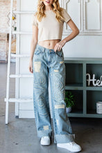 Load image into Gallery viewer, O&amp;H Love Letter Patched Denim Jeans
