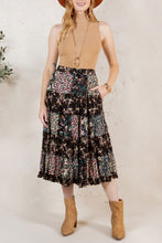 Load image into Gallery viewer, Mystical Forest Patchwork Midi Skirt
