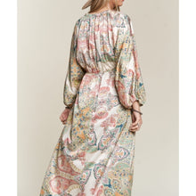 Load image into Gallery viewer, Paisley Satin Dreams Maxi Dress
