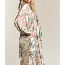 Load image into Gallery viewer, Paisley Satin Dreams Maxi Dress
