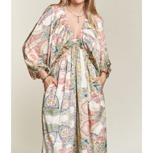 Load image into Gallery viewer, Paisley Satin Dreams Maxi Dress
