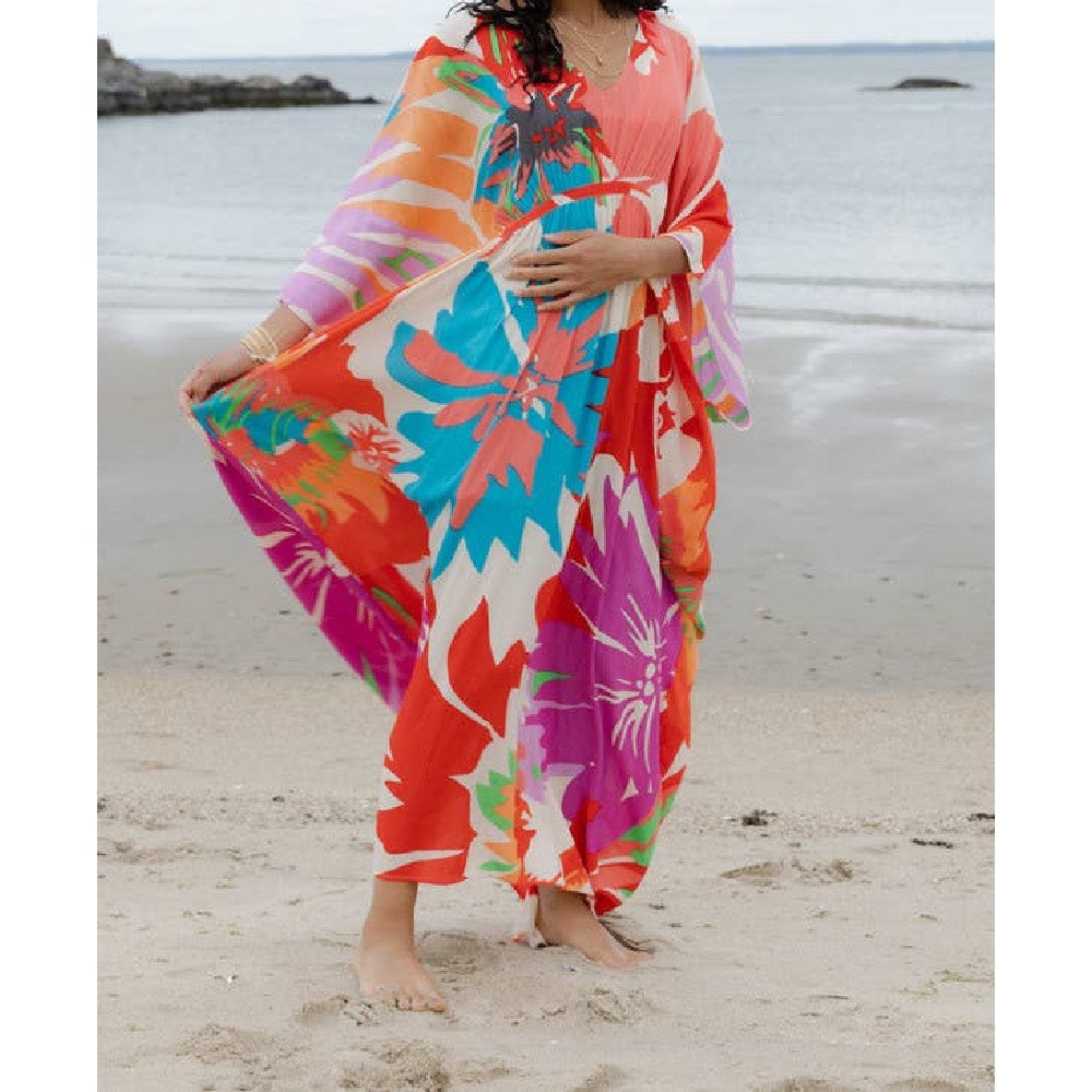 Radiant Flowery Maxi Kaftan