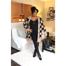 Load image into Gallery viewer, Taupe Checkered Cardigan
