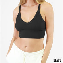 Load image into Gallery viewer, Ribbed V-Neck Bra Top
