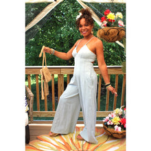 Load image into Gallery viewer, Ribbon Tie Tencel Denim Jumpsuit
