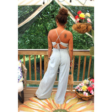 Load image into Gallery viewer, Ribbon Tie Tencel Denim Jumpsuit
