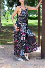 Load image into Gallery viewer, Romantic Night Patchwork Wide Leg Romper
