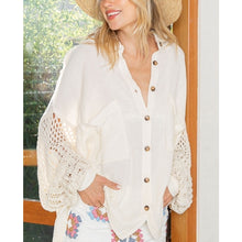 Load image into Gallery viewer, POL Saskia Boho Sleeve Button Down
