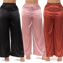 Load image into Gallery viewer, Satin Effect Wide Leg Pants
