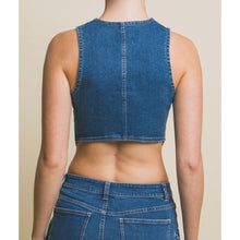 Load image into Gallery viewer, Untamed Denim Button Down Vest
