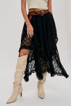 Load image into Gallery viewer, Southern Charm Lace Tiered Midi Skirt
