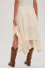 Load image into Gallery viewer, Southern Charm Lace Tiered Midi Skirt
