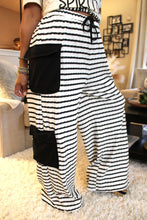 Load image into Gallery viewer, Stripe Print Cargo Pants
