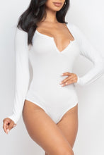 Load image into Gallery viewer, Split Neck Long Sleeve Bodysuit
