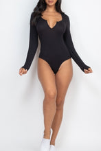 Load image into Gallery viewer, Split Neck Long Sleeve Bodysuit
