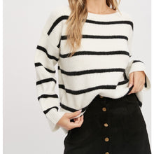 Load image into Gallery viewer, Striped Ribbed Pullover
