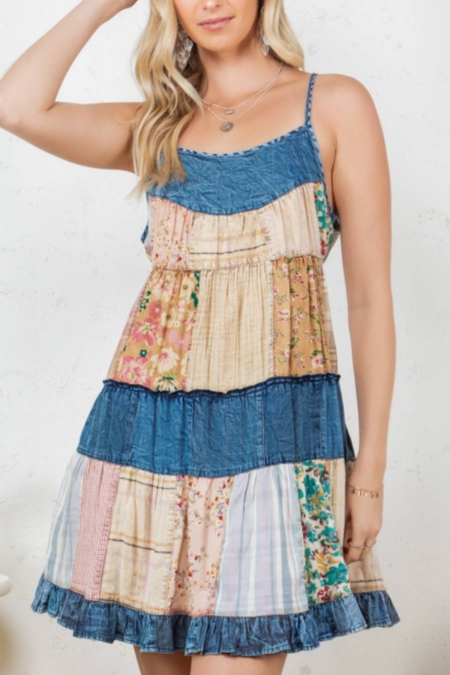 Summer Walker Babydoll Patchwork Dress