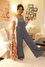 Load image into Gallery viewer, Tencel Tie Shoulder Soft Denim Jumpsuit
