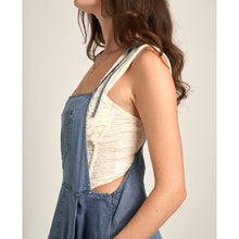 Load image into Gallery viewer, Tencel Tie Shoulder Soft Denim Maxi Dress
