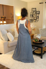 Load image into Gallery viewer, Tencel Tie Shoulder Soft Denim Maxi Dress
