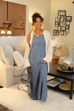 Load image into Gallery viewer, Tencel Tie Shoulder Soft Denim Maxi Dress
