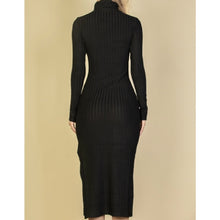 Load image into Gallery viewer, Turtleneck Side Slit Maxi Dress
