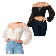 Load image into Gallery viewer, Romantic Lace Crop Top
