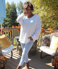 Load image into Gallery viewer, Ivory Boho Waffle Knit Tunic Top
