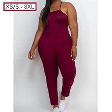 Load image into Gallery viewer, Burgundy Bodycon Jumpsuit
