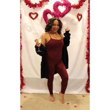 Load image into Gallery viewer, Burgundy Bodycon Jumpsuit
