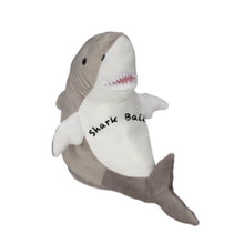 Load image into Gallery viewer, Mini realistic great white shark with Shark Bait in black text across belly
